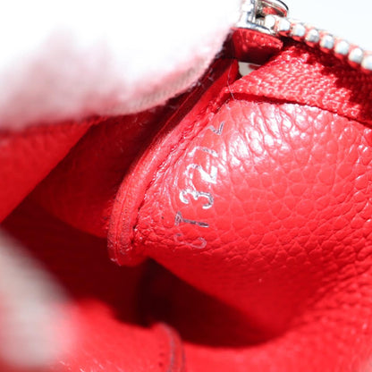 Louis Vuitton Pochette Clés, Red, Leather, wallet