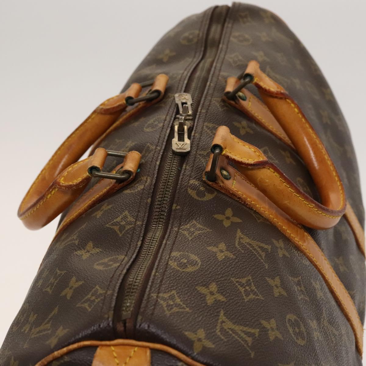 Louis Vuitton Keepall 45, Brown, Canvas, travel