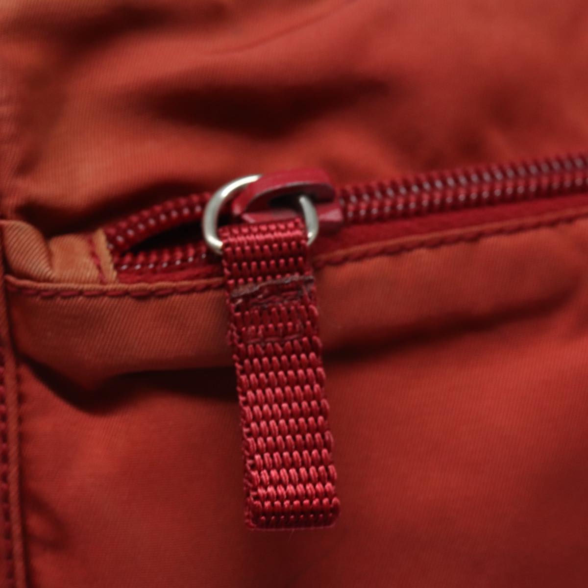 Prada Tessuto, Red, Canvas, shoulder