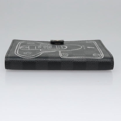 Louis Vuitton Agenda PM, Black, Canvas, wallet