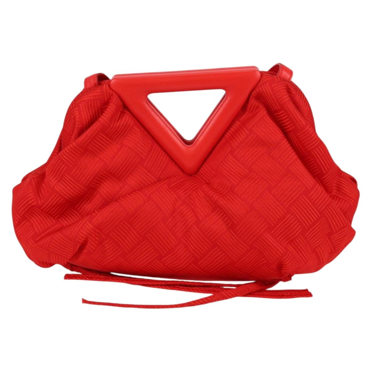Bottega Veneta Point, Red, NYLON, handbag