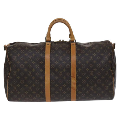 Louis Vuitton Keepall Bandouliere 55, Brown, Canvas, travel