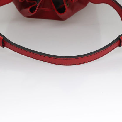 Louis Vuitton Noe, Red, Leather, shoulder