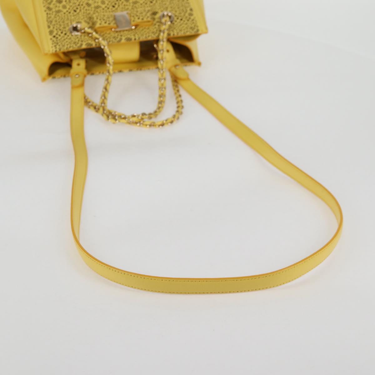 Salvatore Ferragamo Vara, Yellow, Leather, shoulder