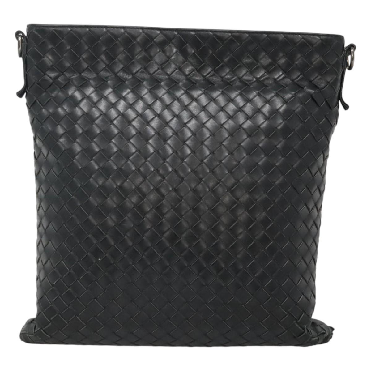 Bottega Veneta Intrecciato, Black, Leather, shoulder