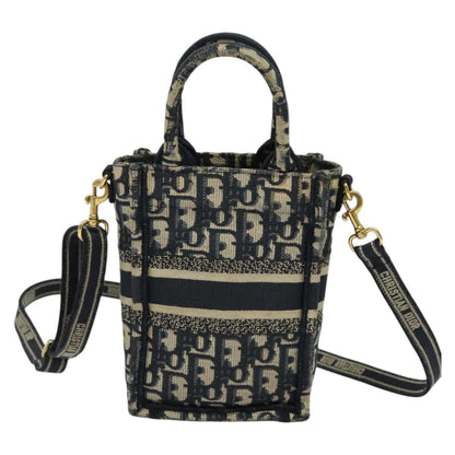 Dior Book Tote, Navy, Canvas, handbag