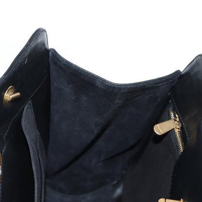 Salvatore Ferragamo Gancini, Black, Leather, tote