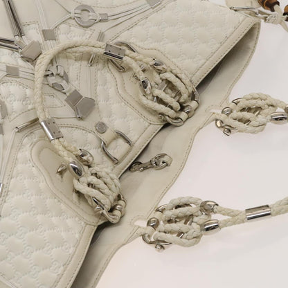 Gucci Horsebit, White, Leather, handbag