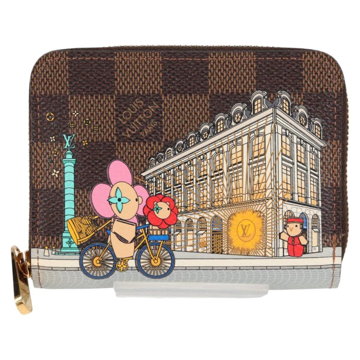 Louis Vuitton Zippy, Brown, Canvas, wallet