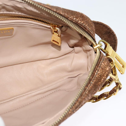 Prada, Brown, Canvas, shoulder