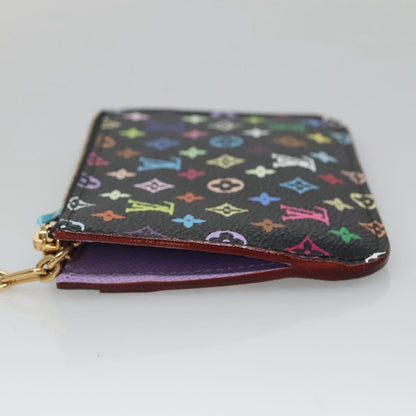 Louis Vuitton Pochette Clés, Black, Canvas, wallet