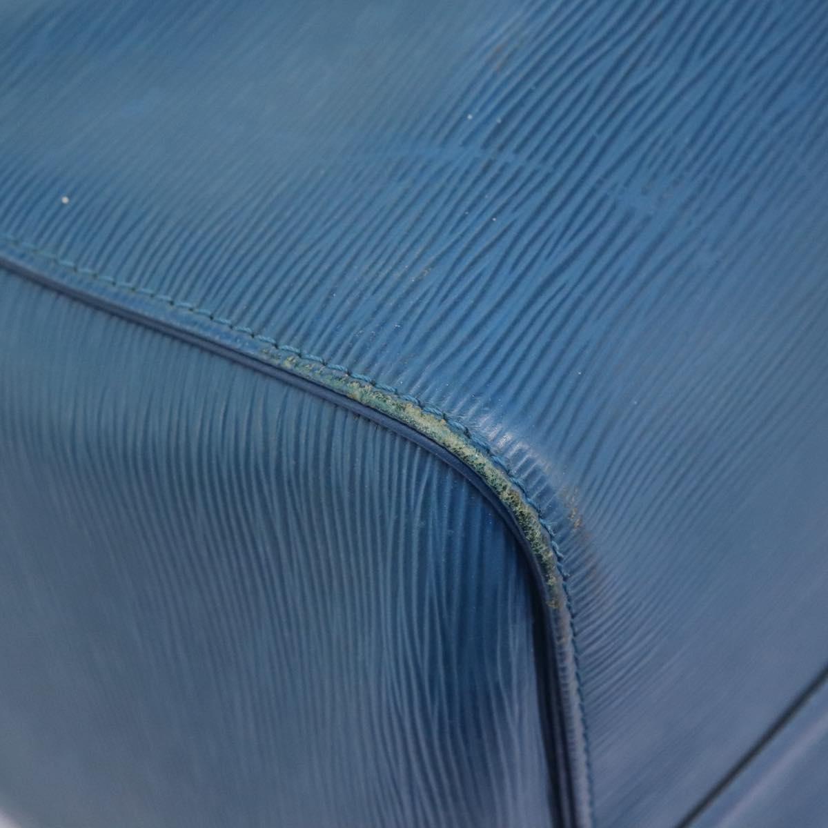Louis Vuitton Keepall 55, Blue, Leather, travel
