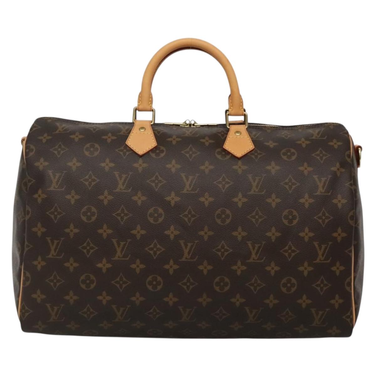 Louis Vuitton Speedy Bandoulière, Brown, "CANVAS, LEATHER", travel