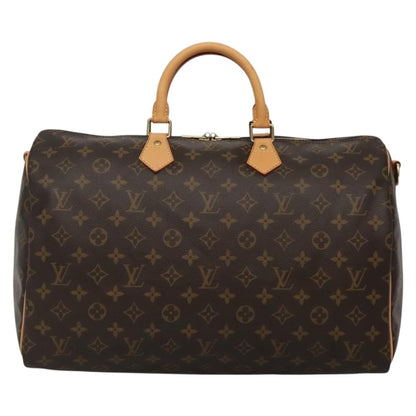 Louis Vuitton Speedy Bandoulière, Brown, "CANVAS, LEATHER", travel