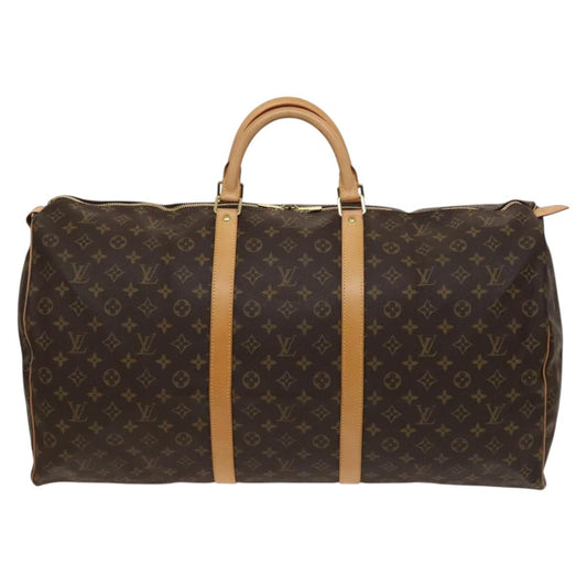 Louis Vuitton Keepall 60, Brown, Canvas, travel