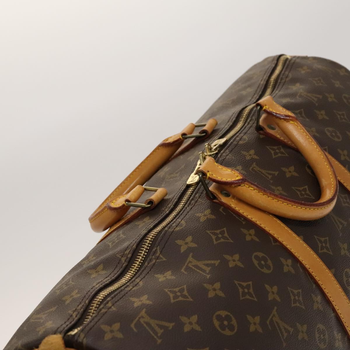 Louis Vuitton Keepall 55, Brown, Canvas, travel