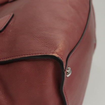 Prada Twin Pocket, Burgundy, Leather, handbag