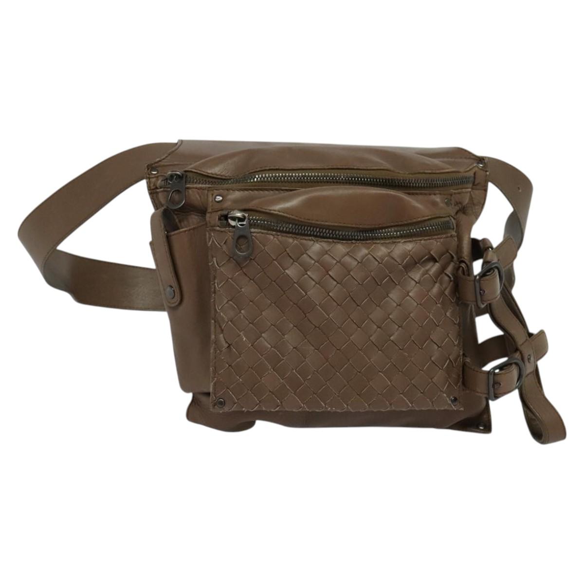 Bottega Veneta Intrecciato, Brown, Leather, shoulder
