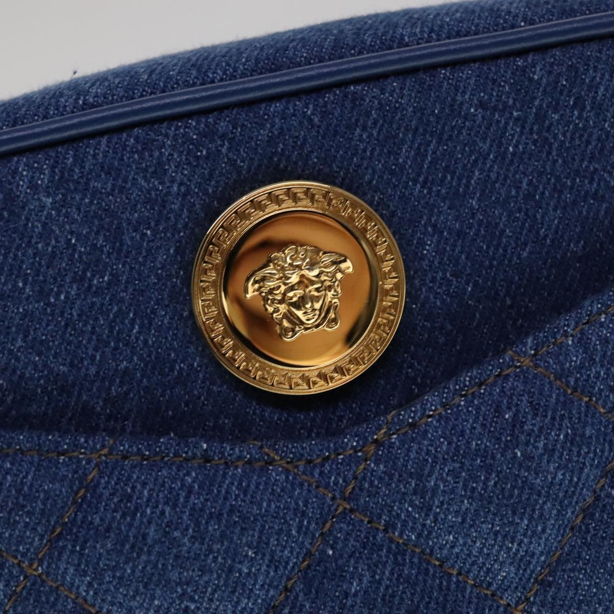 Versace, Blue, Denim - Jeans, shoulder