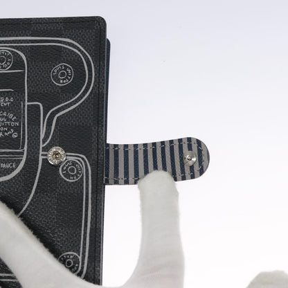 Louis Vuitton Agenda PM, Black, Canvas, wallet