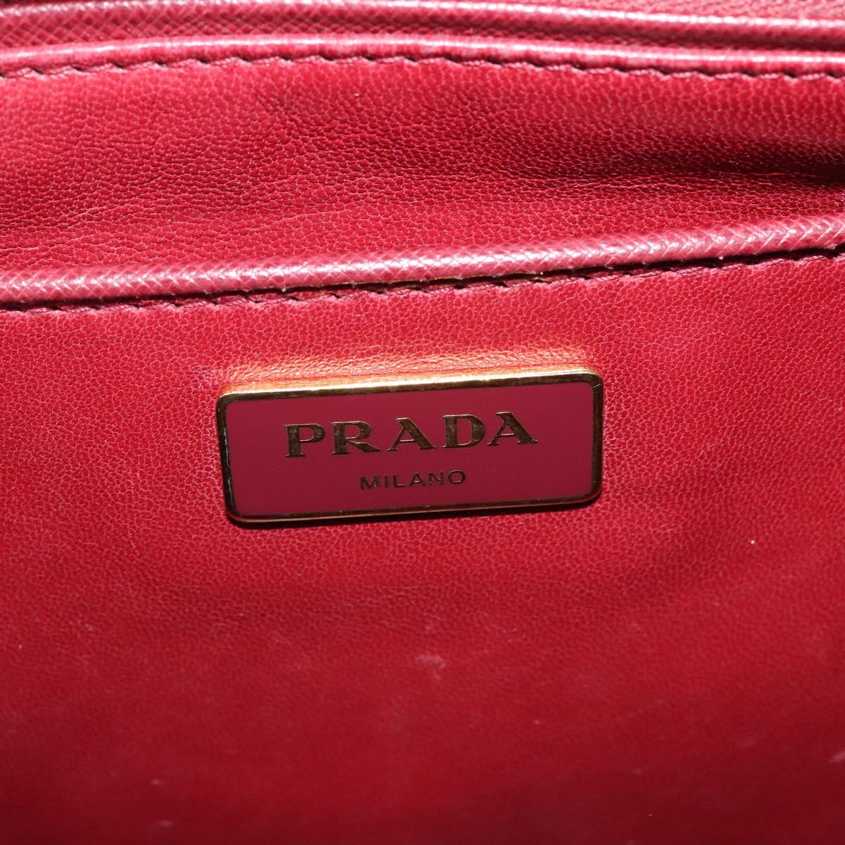Prada Saffiano, Red, Leather, handbag