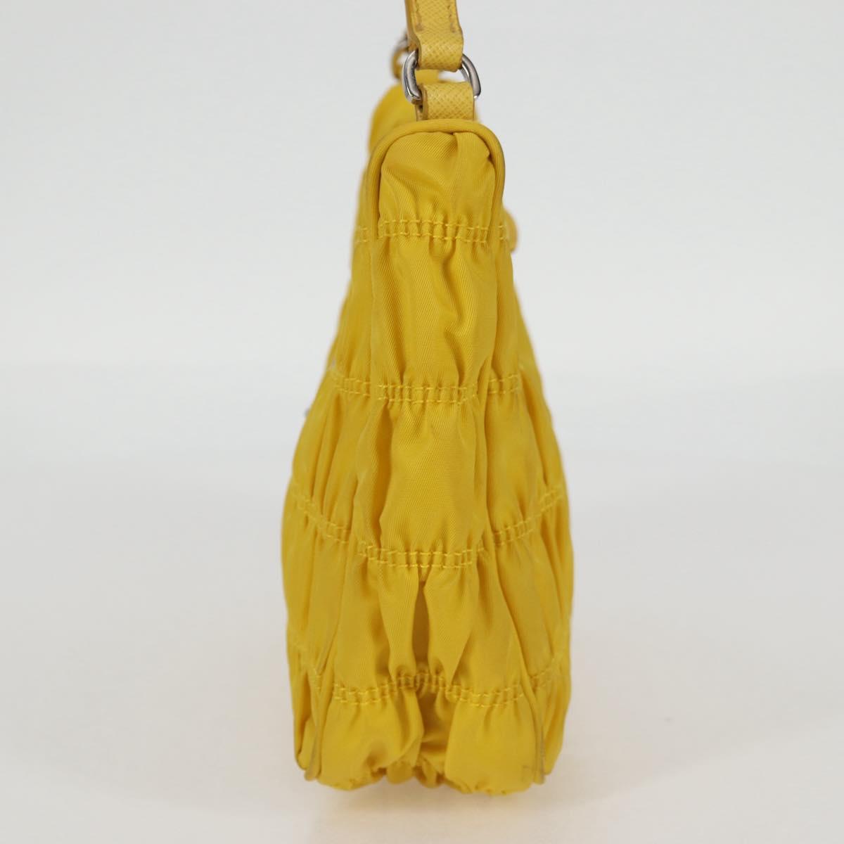 Prada Re-Nylon, Yellow, NYLON, clutch