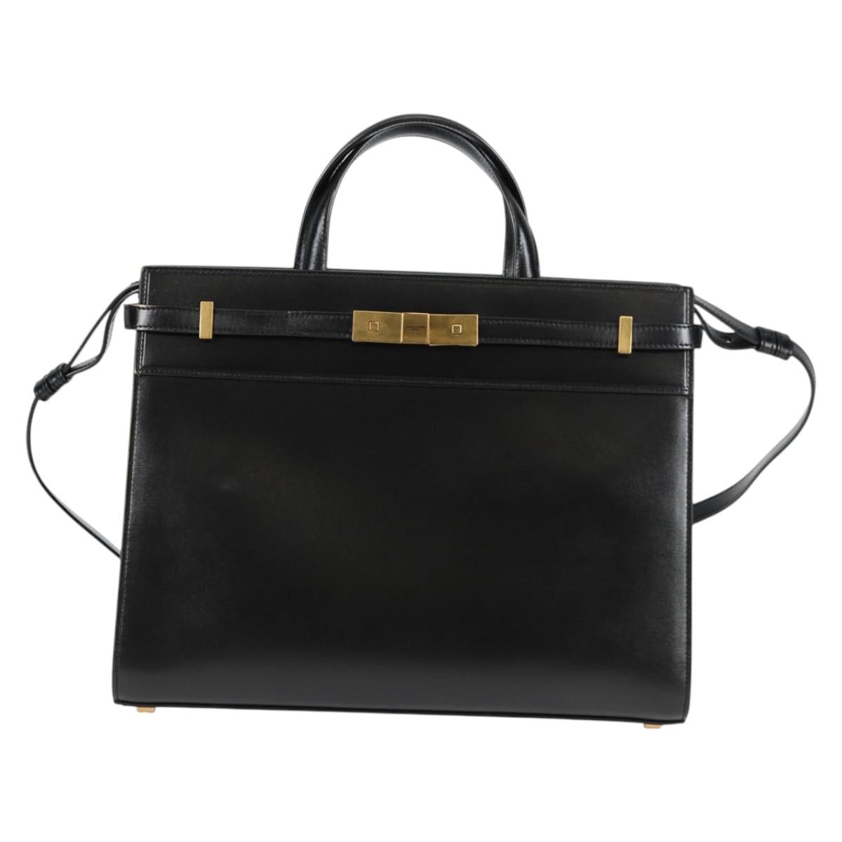Saint Laurent Manhattan, Black, Leather, handbag