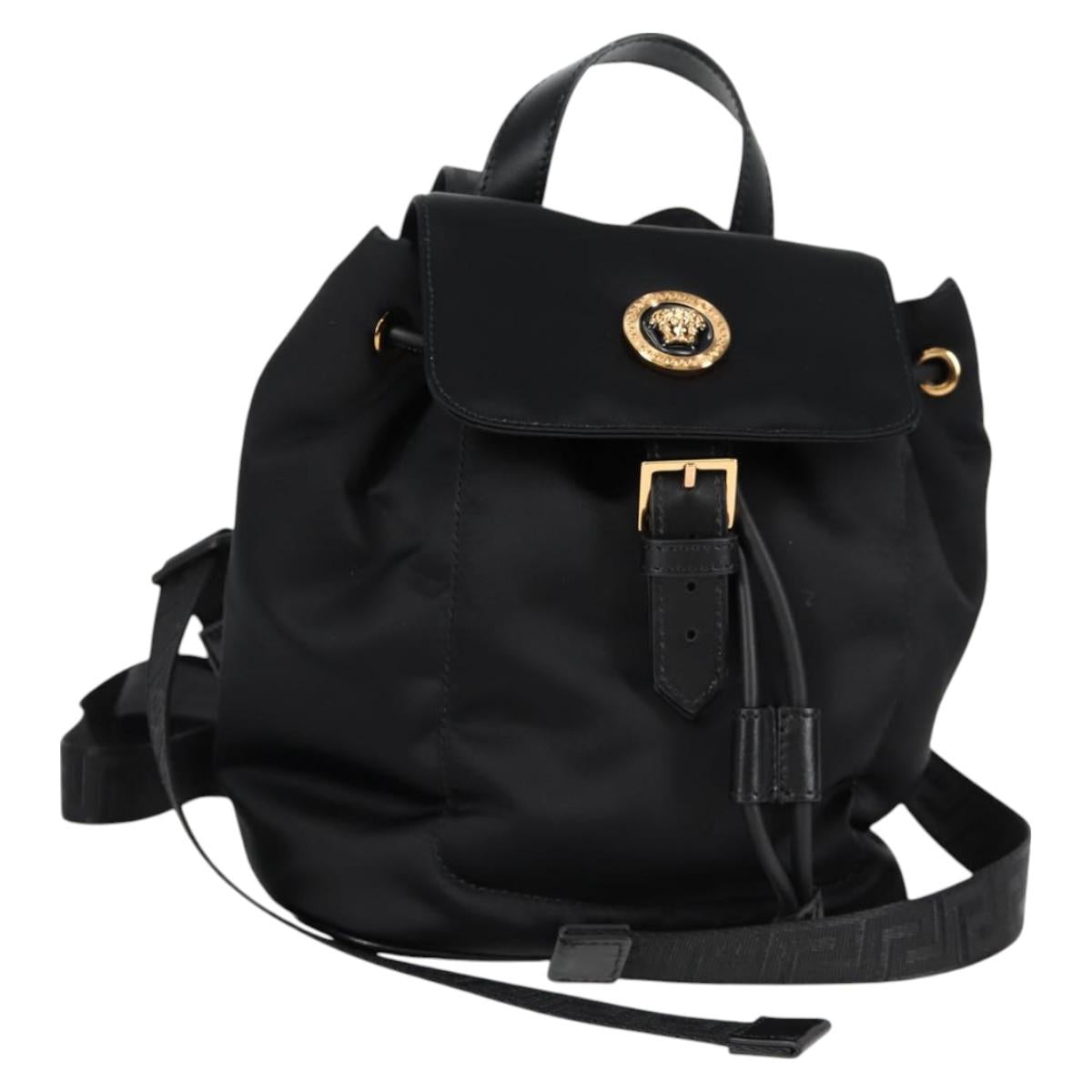 Versace Medusa, Black, NYLON, backpack