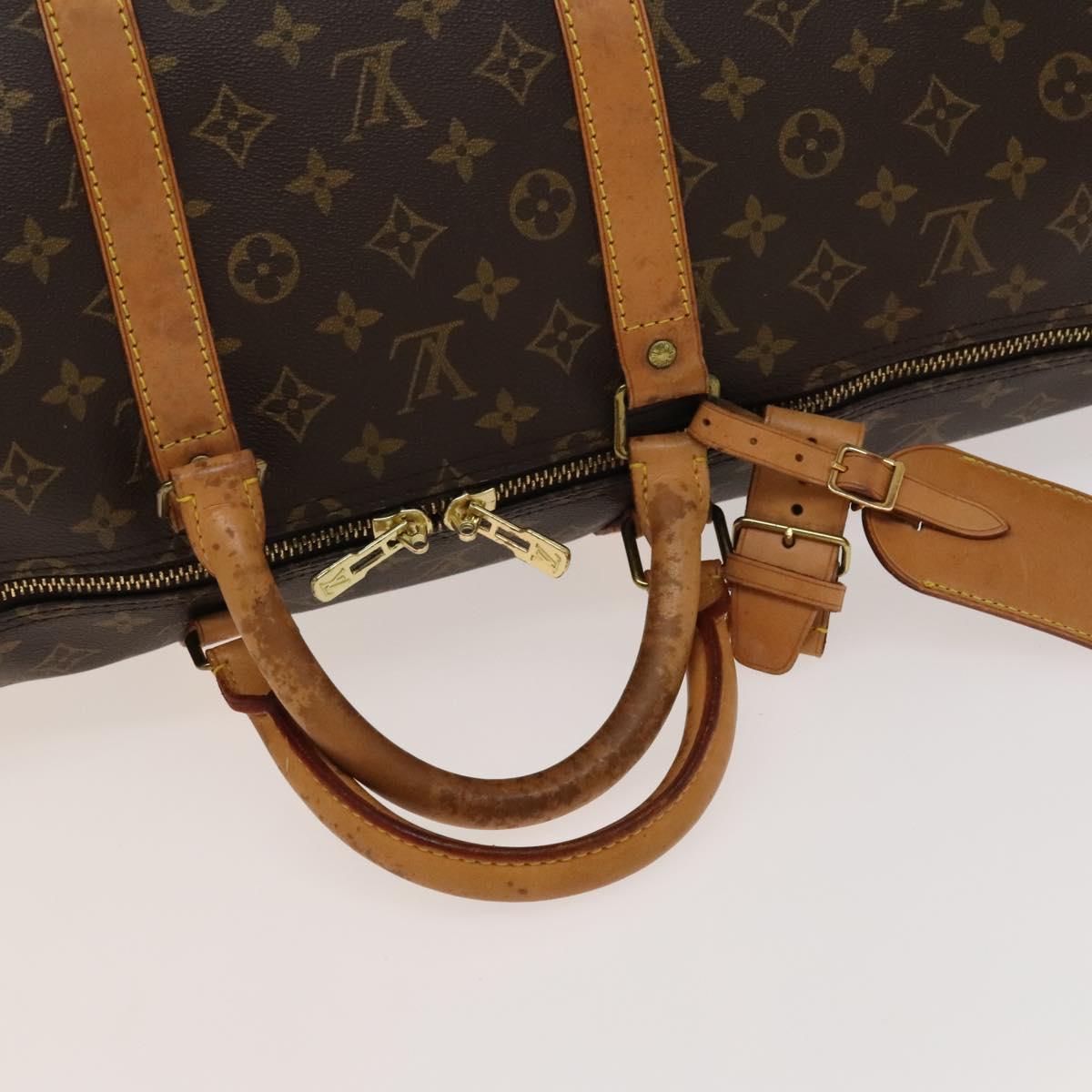 Louis Vuitton Keepall 55, Brown, Canvas, travel