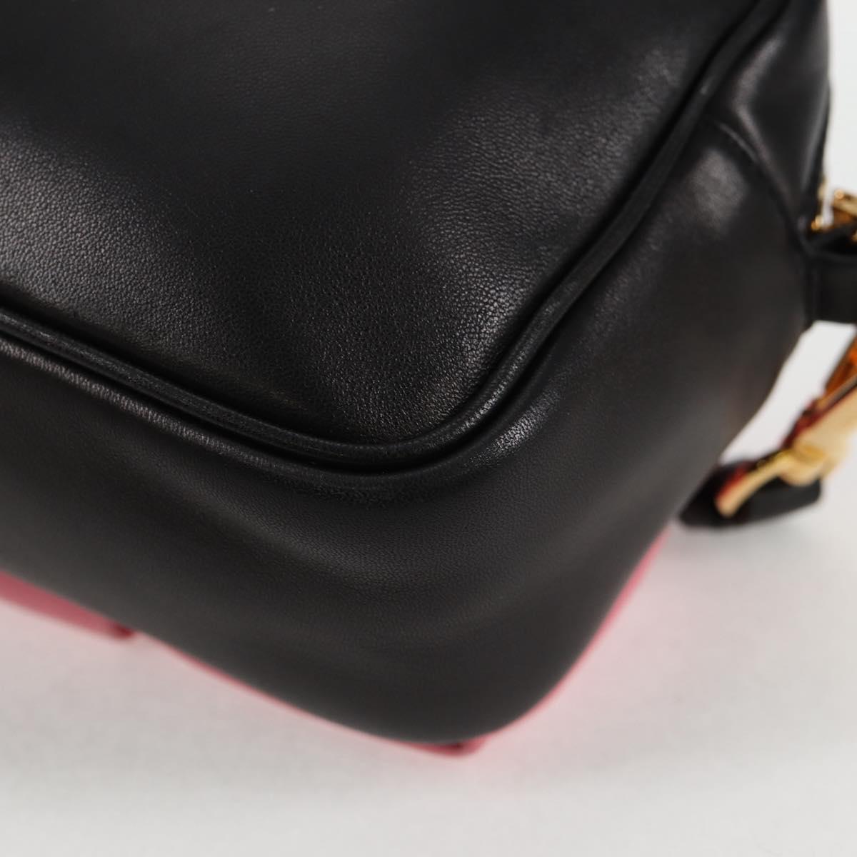 Prada Ribbon, Black, Leather, shoulder