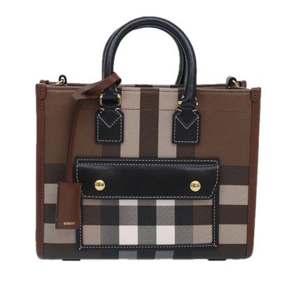 Burberry Freya, Brown, Leather, handbag