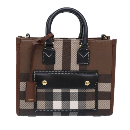 Burberry Freya, Brown, Leather, handbag