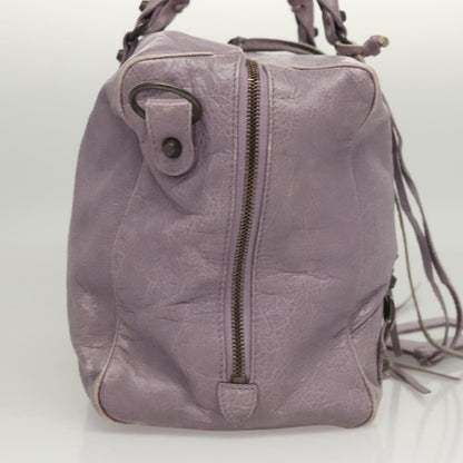 Balenciaga City, Purple, Leather, handbag