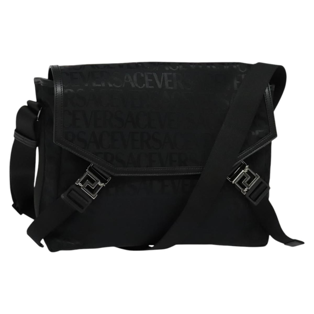 Versace, Black, Canvas, shoulder