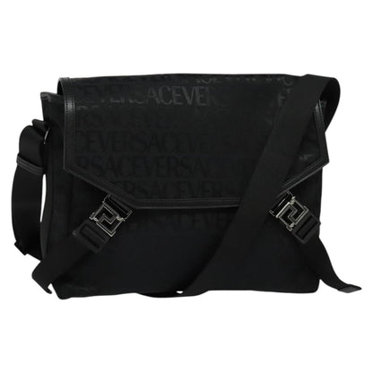 Versace, Black, Canvas, shoulder