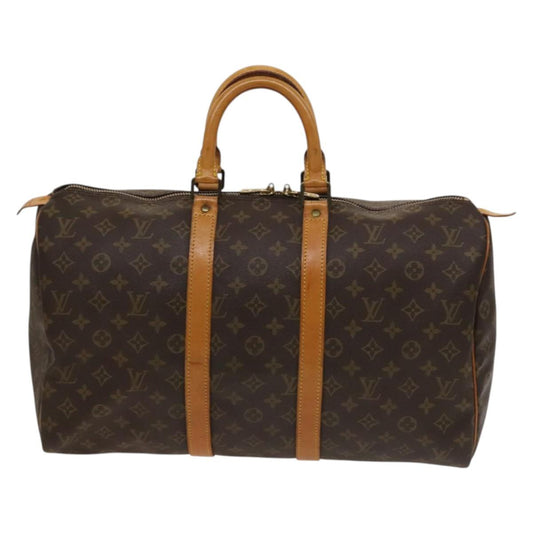 Louis Vuitton Keepall 45, Brown, Canvas, travel