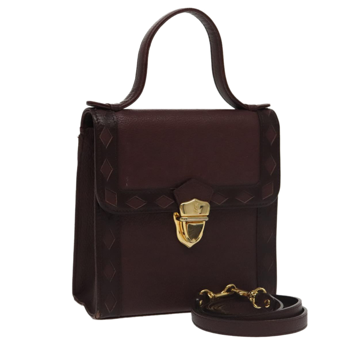 Saint Laurent, Burgundy, Leather, handbag