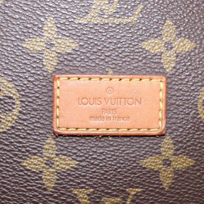 Louis Vuitton Saumur 43, Brown, Canvas, shoulder