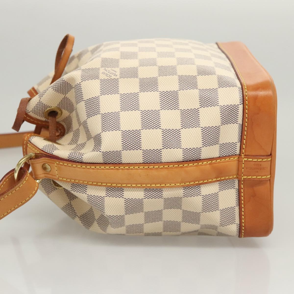 Louis Vuitton Noé BB, White, Canvas, shoulder