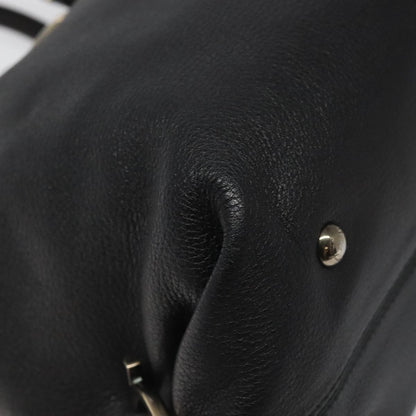 Salvatore Ferragamo Gancini, Black, Leather, handbag