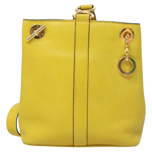 Céline, Yellow, Leather, shoulder