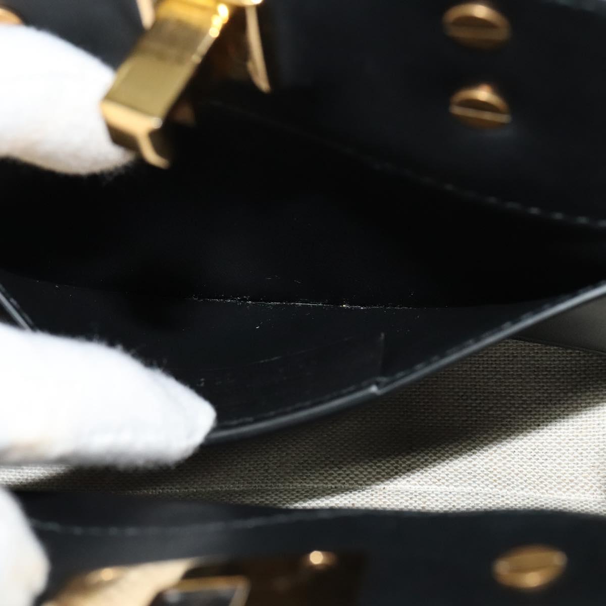 Salvatore Ferragamo Gancini, Black, Leather, handbag