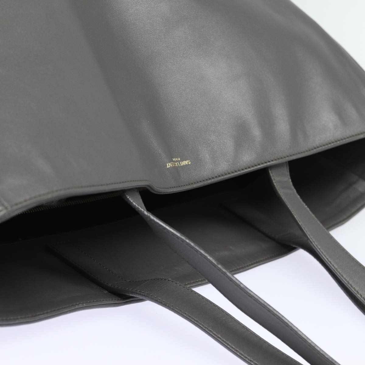 Saint Laurent Reversible, Grey, Leather, tote