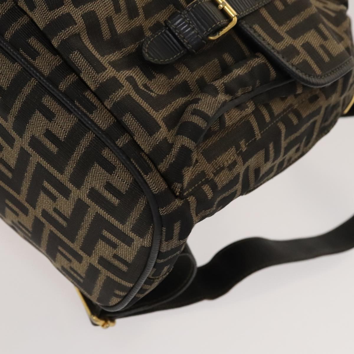 Fendi Zucca, Brown, Canvas, backpack