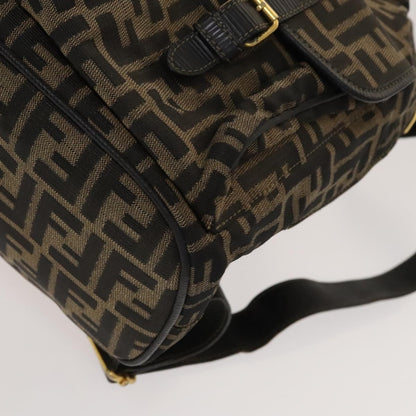 Fendi Zucca, Brown, Canvas, backpack