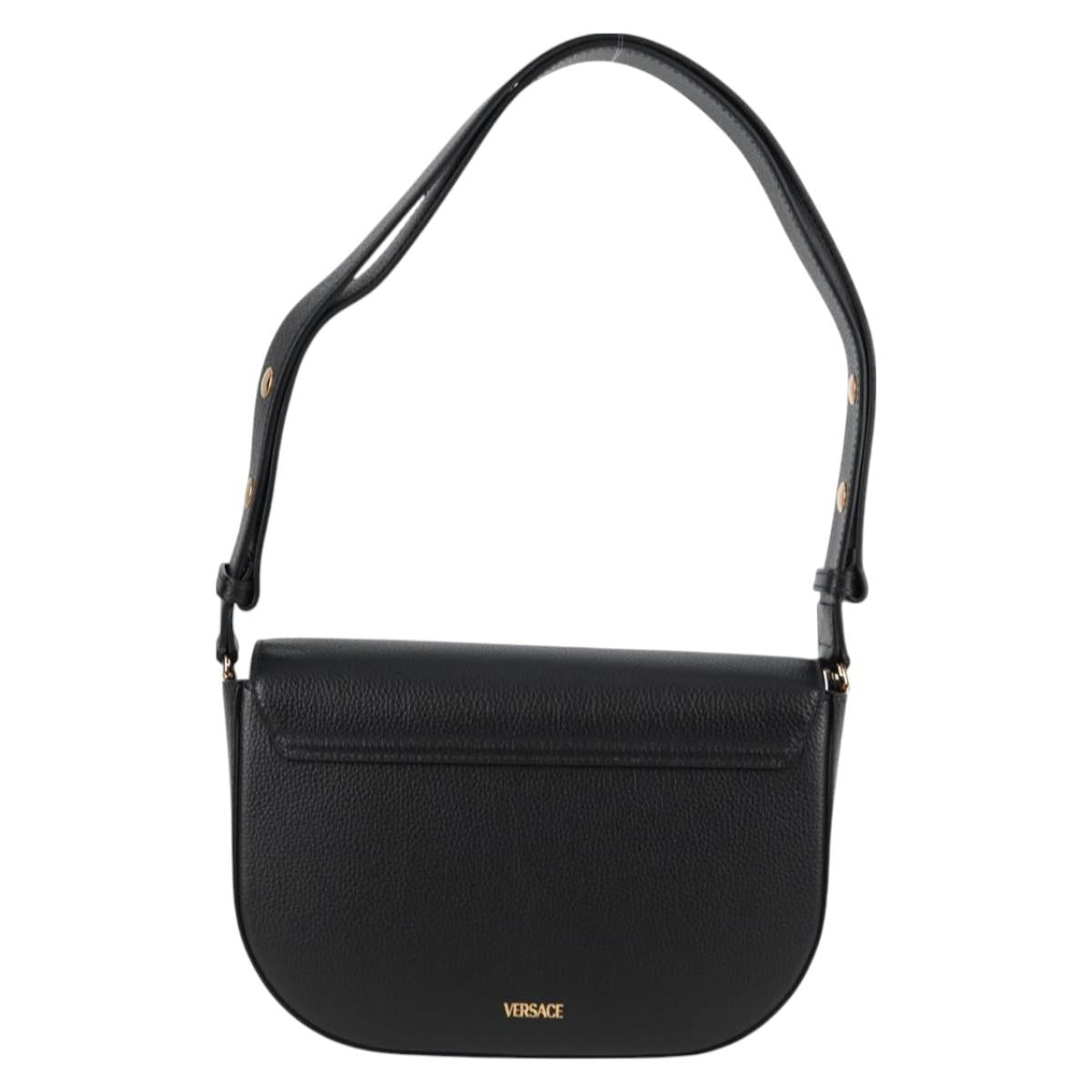 Versace Medusa, Black, Leather, shoulder