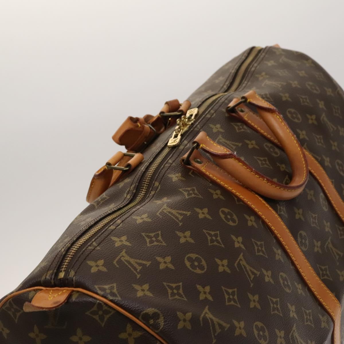 Louis Vuitton Keepall 55, Brown, Canvas, travel