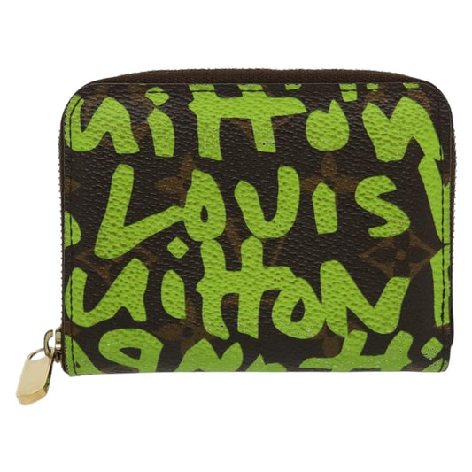 Louis Vuitton Zippy coin purse, Green, Canvas, wallet