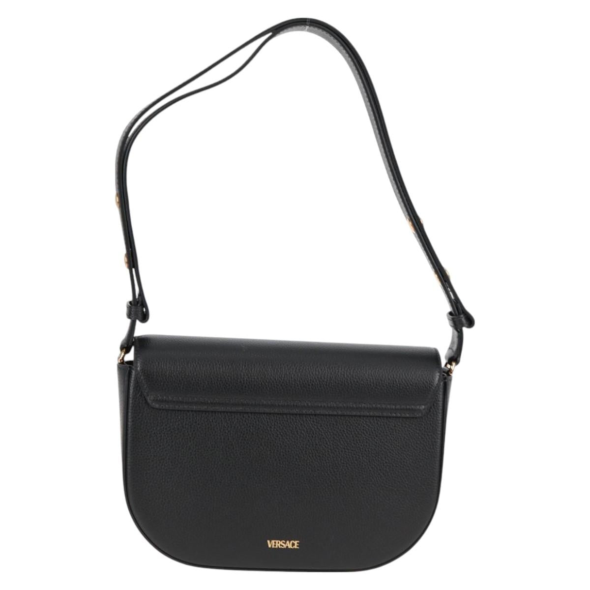 Versace Medusa, Black, Leather, shoulder