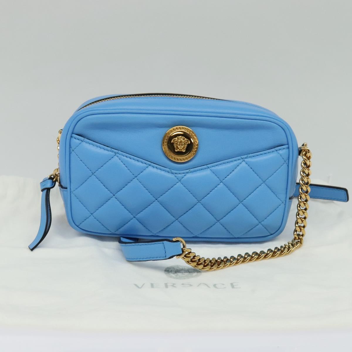 Versace Medusa, Blue, Leather, shoulder